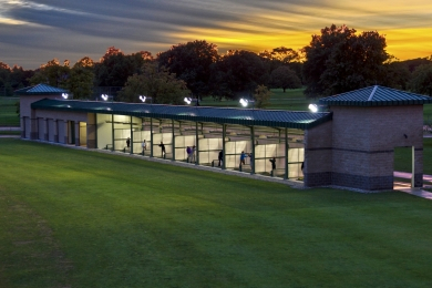 Night view of driving range